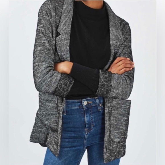 Topshop Sweaters - TOPSHOP Nordstrom NWT Marled Gray Open-Front Sweater